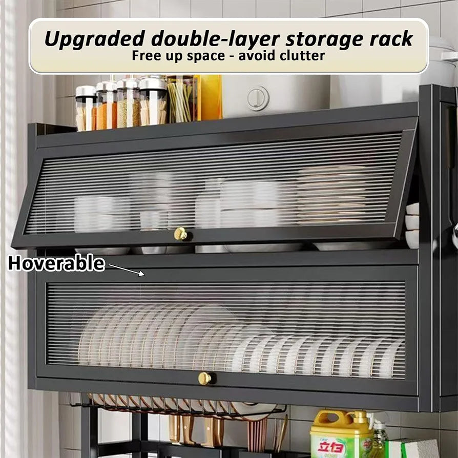Double Cabinet Over-the-Sink Dish Drying Rack  | Carbon Steel Material  | Premium Quality  & Rust-Free