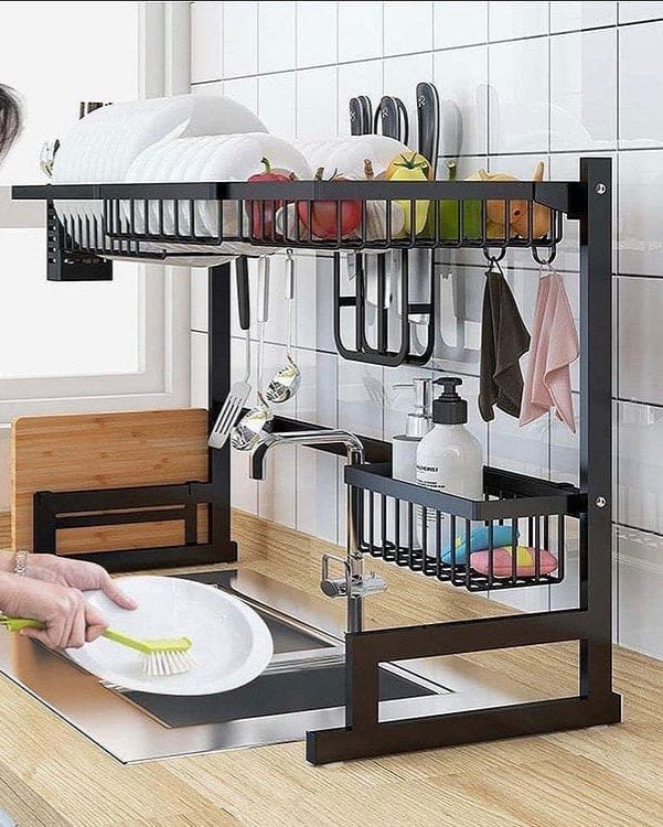 Single-Layer Over-the-Sink Dish Drying Rack  | Carbon Steel Material  | Premium Quality  & Rust-Free